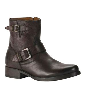 Frye Vicky Buckle Boot Leather Size 6 Brown